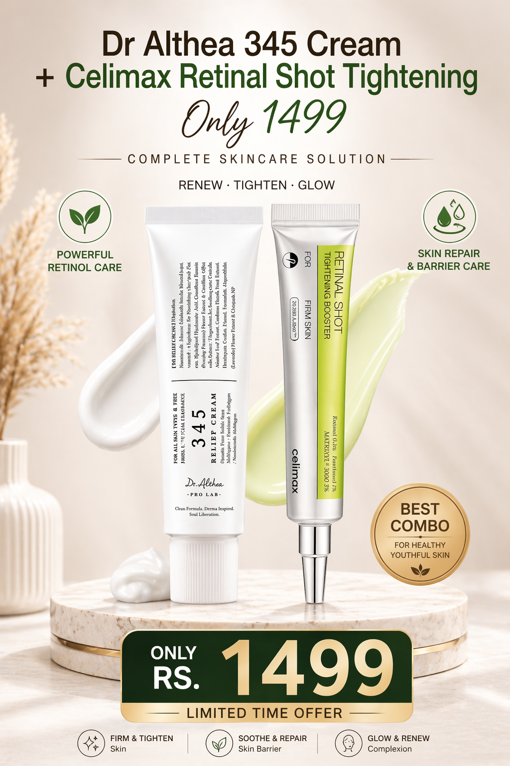 Dr Althea 345 Cream + Celimax Retinal Shot Tightening Only 1199