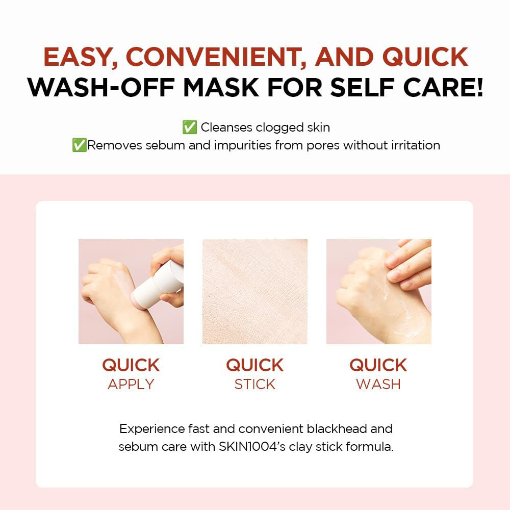 Madagascar Centella Clay Stick Mask - For Quick Pore Minimizing & whiteheads/Blackheads cleaning