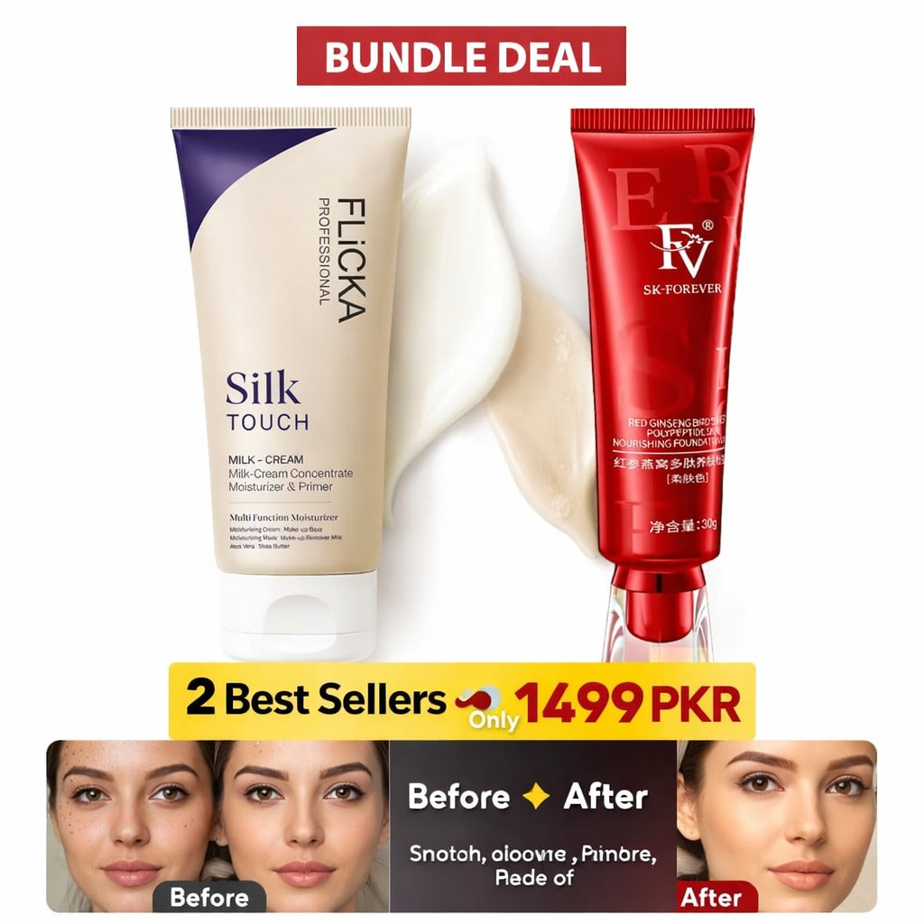 Flicka Silk Touch + FV-Forever Foundation Bundle – Only 1499 PKR