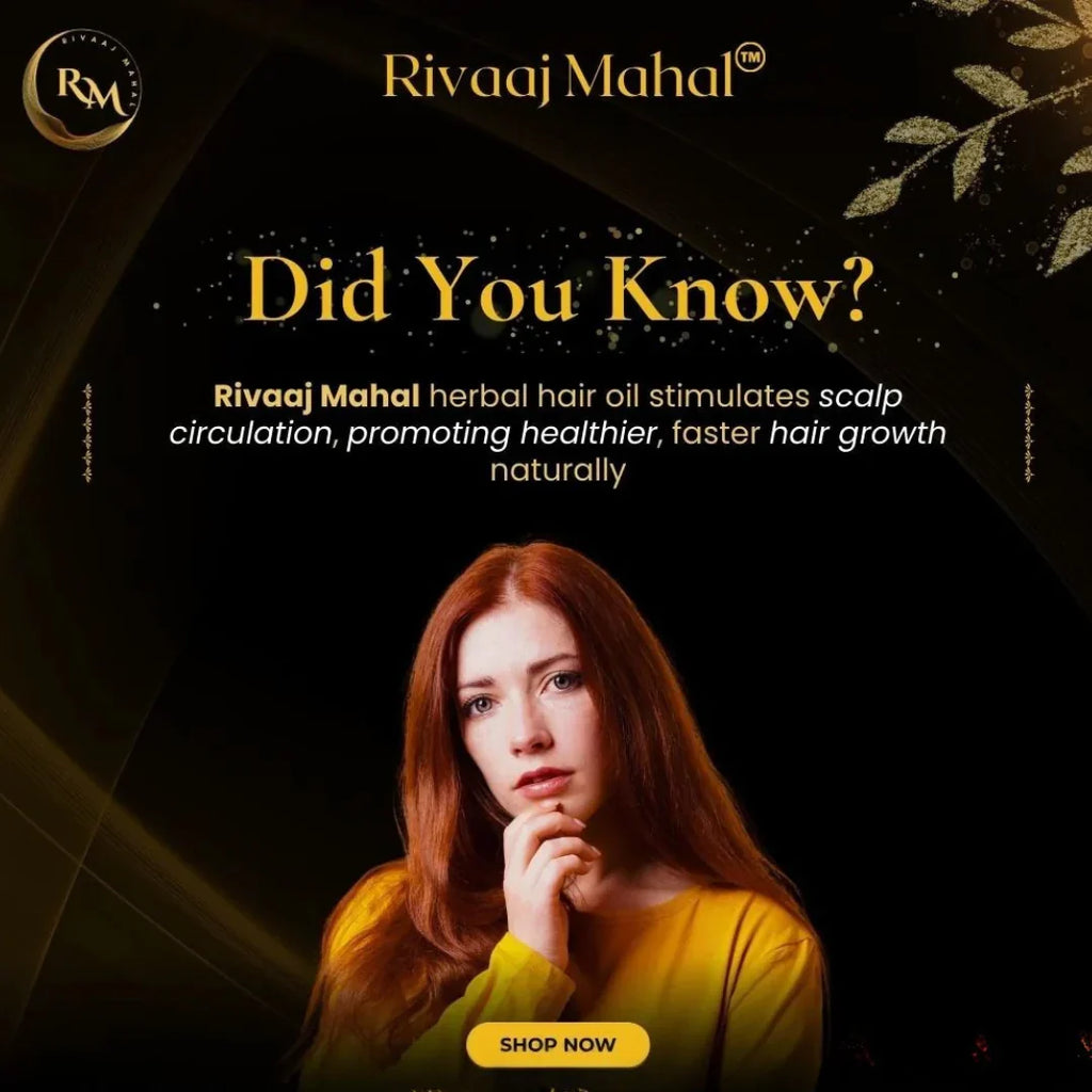 Rivaaj Mahal Herbal Hair Oil | 100% Natural Formula with 20+ Herbs | Reduces Hair Fall, Promotes Growth & Fights Dandruff